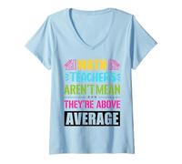 Femme Les professeurs de mathématiques ne sont Pas méchants T-Shirt avec Col en V