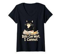 Femme Les projets de Loi Peuvent Attendre, Je ne Peux Pas agir comme Un procrastinateur T-Shirt avec Col en V