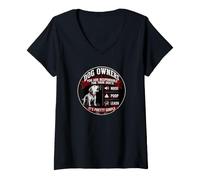 Femme Les propriétaires de Chiens Assument la responsabilité T-Shirt avec Col en V