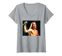 Femme Les Red Hot Chili Peppers Anthony Kiedis One Hot Minute Era T-Shirt avec Col en V