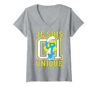 Femme Les Schtroumpfs Movie Schtroumpfette Je suis Unique College Sports T-Shirt avec Col en V