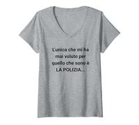 Femme Les Seuls Qui me cherchent Toujours sont Les Cops T-Shirt avec Col en V