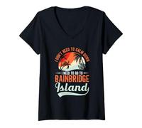 Femme Les Souvenirs de l'île de Bainbridge apaisent l'île de Bainbridge T-Shirt avec Col en V