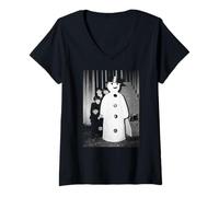 Femme Les Spectacles de Noël des Beatles John Lennon Beatlemania 1963 T-Shirt avec Col en V