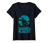 Femme Les ténèbres se réveillent T-Shirt avec Col en V