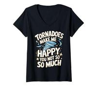 Femme Les tornades à la Poursuite des tempêtes me rendent Heureuse, Vous n'êtes Pas Tant Que ça T-Shirt avec Col en V