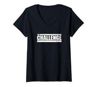Femme Les vêtements du défi T-Shirt avec Col en V