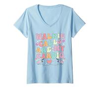 Femme Les Walkie Calls sont Mon école d'enseignement spécialisé en cardiologie T-Shirt avec Col en V