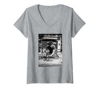 Femme Les White Stripes Jack White Seven Nation Army Andy Willsher T-Shirt avec Col en V