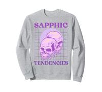 Femme Lesbian Subtle WLW LGBTQ Skull Drip Sapphic Tendencies Sweatshirt