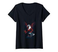 Femme l'esprit de liberté de Road Warrior Eagle T-Shirt avec Col en V