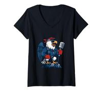 Femme l'esprit du Son et de la Force de National Eagle T-Shirt avec Col en V
