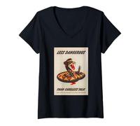 Femme Less Dangerous Than Careless Talk (WIII) T-Shirt avec Col en V