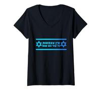 Femme L'étoile juive de David Israël soutient la Paix l'unité Shalom T-Shirt avec Col en V