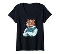 Femme L'étreinte De Grand-père - l'amour De Grand-père T-Shirt avec Col en V