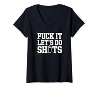 Femme Let's Do Shots - Vodka drôle T-Shirt avec Col en V