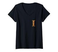 Femme Letter I First Name Monogram Initial Leopard Print T-Shirt avec Col en V