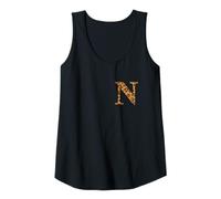 Femme Letter N First Name Monogram Initial Leopard Print Débardeur
