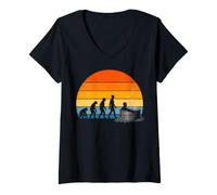 Femme L'évolution vers Le Bien-être dans Les Bains glacés Cold Plunge T-Shirt avec Col en V