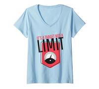 Femme L'excès de Vitesse, l'humour, C'est Une Cible, Pas Une Limite T-Shirt avec Col en V