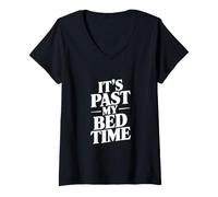 Femme L'heure de Mon Coucher est passée T-Shirt avec Col en V