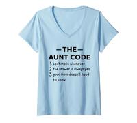 Femme L'heure du Coucher chez Tante Code, C'est Chaque Fois Que la réponse est Toujours Oui T-Shirt avec Col en V