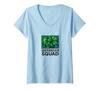Femme L'histoire de l'équipe Shamrock Shenanigan T-Shirt avec Col en V