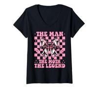 Femme l'homme Le Papillon La Légende Mothman Cryptozoologie Fille Maman T-Shirt avec Col en V