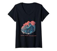 Femme L'hymne de combat de la République : gloire, gloire, alléluia ! T-Shirt avec Col en V