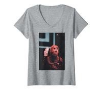 Femme Liam Gallagher d'Oasis en Direct au château de Balloch en Écosse T-Shirt avec Col en V