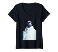 Femme Liam Gallagher Oasis Live Heathen Chemistry par Andy Willsher T-Shirt avec Col en V