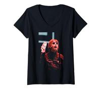 Femme Liam Gallagher Oasis Singer en Concert au château de Balloch en Écosse T-Shirt avec Col en V