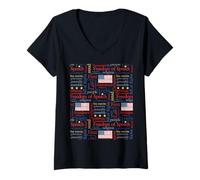 Femme Liberté d'expression Premier amendement T-Shirt avec Col en V