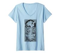 Femme Librarian Librarian Between The Pages She Lives T-Shirt avec Col en V