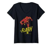 Femme L'icône de Flash Speed Force Hero DC Power : Comic Momentum T-Shirt avec Col en V