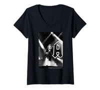 Femme L'icône de scène AC DC Live Rock est de Retour en Solo dans Black Anthem T-Shirt avec Col en V