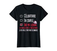 Femme Licorne Célibataire Couple Cadeau Femme Girly Rose Humour T-Shirt
