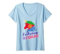 Femme Licorne érythréenne Érythrée T-Shirt avec Col en V