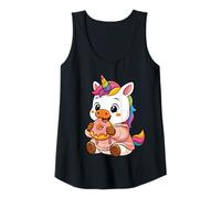 Femme Licorne Mangeant Un Donut Graphique Licorne Kawaii Anime Débardeur