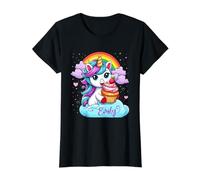 Femme Licorne personnalisée Violette avec Cupcake Emily Name T-Shirt Graphique avec Valeur