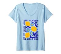 Femme Life Gave Me Some Lemons But My Jesus He Be Making Lemonade T-Shirt avec Col en V