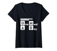 Femme Life is Better with Only One Meal a Day T-Shirt avec Col en V