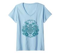 Femme Life is Calling & I Must Go Coquillage de Plage côtière T-Shirt avec Col en V