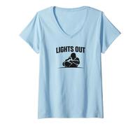 Femme Lights Out Grappling No-Gi Dojo Combat au Sol T-Shirt avec Col en V