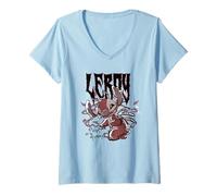 Femme Lilo & Stitch Leroy Always Up To Mischief T-Shirt avec Col en V