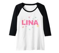 Femme Lina - Un Beau nom avec des Papillons. Manche Raglan