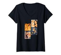 Femme LingOrm The Secret of Us | Collage de Photos Thai GL T-Shirt avec Col en V