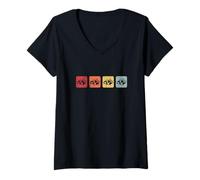 Femme Lingot rétro pour Loisirs de Prospection d'or T-Shirt avec Col en V