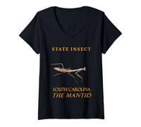 Femme L'insecte mantide du Territoire des Carolines T-Shirt avec Col en V