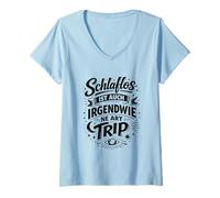 Femme L'insomnie est Aussi Une sorte de Voyage T-Shirt avec Col en V